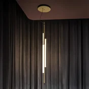 MARSET LED viseča svetilka Ambrosia 130 z vtičnikom 3000K zlata barva - Dnevna soba/jedilnica - Dizajn - zlato - Aluminij