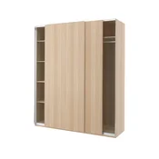PAX/HASVIK Garderobna omara, imitacija beljenega hrasta/imitacija beljenega hrasta, 200x66x236 cm