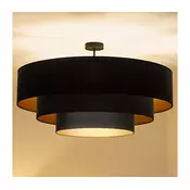 Brilagi - Nadometni lestenec LUNETA 3xE27/60W/230V premer 80 cm črna/zlata