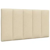 Vidaxl Blazina za vzglavje Hanko krem 80 cm blago