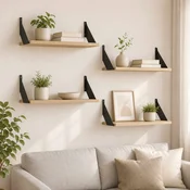 Vidaxl Stenske police 4 kos Sonoma hrast 50 x 20 x 17 cm