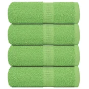 Vidaxl Brisače za goste FROGN 4 kosi jabolčno zelene 30x50 cm 360 g/m2