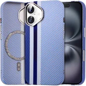 Overboard Ovitek za iPhone 16, karbonska vlakna MagSafe, moder