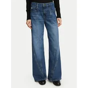 Guess Jeans hlače W6BA26 D2332 Modra Wide Leg