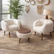 ATELIER DEL SOFA Fotelje i klub stocic Lotus Wellsoft White