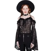 ženska majica - Breathless Lace Bardot - KILLSTAR - KSRA003265