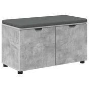 Vidaxl Haldna klop Beton Siva 80 x 38 x 46 cm Oblikovan Les in Tkanina