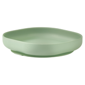 Tanier pre bábätká Silicone Suction Plate Beaba Sage Green zo silikónu zelený od 4 mes BE913551