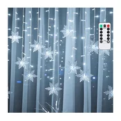 Aigostar - LED spoljni božicni lanac 120xLED/6W/230V/8 funkcija 3x0,7m IP44 hladno bela+daljinski upravljac