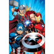 Jerry Fabrics Mikroflanelna odeja Avengers Heroes 02 Poliester, 100/150 cm