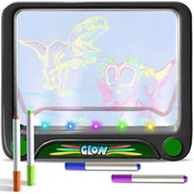 Retoo Čarobna 3D LED osvetljena tabla za risanje za otroke + flomasterji
