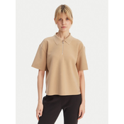 Calvin Klein Polo majica LV044E241G Bež Relaxed Fit