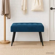 Klop s gumbnim oblazinjenjem Modra 60 x 40 x 45 cm Žamet