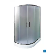 LINNI Tuš kabina Asimetricna, Mat staklo 4mm, Srebrni ram, 120x80x180cm