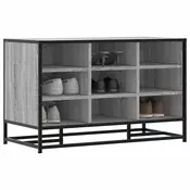 Vidaxl vidaXL Klop s prostorom za čevlje, siv hrast sonoma, 84x40x53,5 cm
