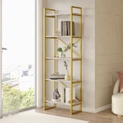 Hanah Home Polica 58x175x30cm Mermer-Zlatna