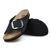 GRUBIN Ženske papuce sa šnalom Sicilija Classic 613610, Crne