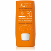 Avene Sun Sensitive paličica za občutljiva mesta SPF 50+ 8 g