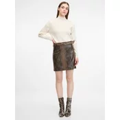 Brown womens faux leather skirt ORSAY - Womens