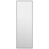 Vidaxl Ogledalo za vrata črno 40x100 cm steklo in aluminij