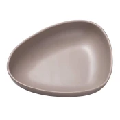Globok krožnik KRIVINA 22 cm, toplo siva, kamnita posoda, LIND DNA
