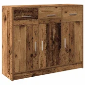 Vidaxl Komoda starinski les 91x28x75 cm iverna plošča