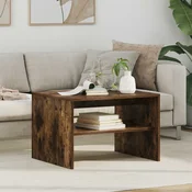 vidaXL Klubska miza Dimljeni oreh 60 x 50 x 40 cm Konstruiran les