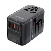 BLITZWOLF BW-TA2 putni punjač 2 USB + 3 Type-C priključka 100W, AU, CRN