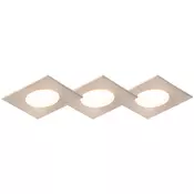 Set 3 kvadratnih vgradnih reflektorjev iz jekla, vključno z LED IP65 - Simply