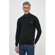 Pamucni pulover Gant boja: crna, lagani