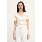 TOMMY HILFIGER Majica CODY  mandarina / bela