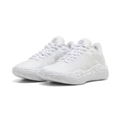 PUMA Hali 1 Low Basketball Shoes Youth, Age, White/Vibrant Silver, 37