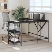 Vidaxl vidaXL Pisalna miza, črna, 139x139x75 cm, material na osnovi lesa
