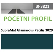 Profil Zidni MDF Pocetni LB-3821-A SupraMat Glam Pacific (3029) 2800x121x18mm ( 026-108 )