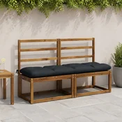 vidaXL Blazina za klop VIANEN 100% poliester Temno modra