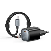 Stenski 65W polnilec Mcdodo Nano Series CH-8262 GaN, USB-C, z 1.2m kablom - black