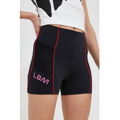 Kratke hlače za trening LaBellaMafia Wake Up za žene, boja: crna, s tiskom, visoki struk