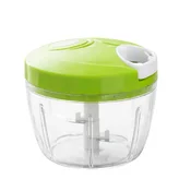 Cheffinger Cheffinger, Mini sekljač s potezno vrvico 500 ml s 3 jeklenimi rezili, Zelena, (5000277372)