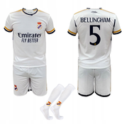 ShopJK DJECJI NOGOMETNI DRES S DOKOLJENICAMA BELLINGHAM REAL MADRID - KOMPLET Rozmery: 140