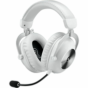 Slušalice Logitech G Pro X 2 Lightspeed, bežicne, gaming, mikrofon, over-ear, PC, PS4, PS5, Switch, bijele 981-001269