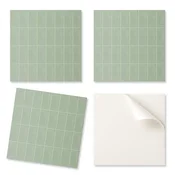 shumee Komplet PVC ploščic z vzorcem, samolepilne za spalnico, pravokotne ploščice v mreži 9x30x30 cm