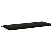 Vidaxl Blazina za klop SOEST 100% poliester Črna 100 x 40 x 5 cm
