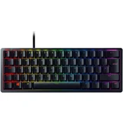 Tipkovnica RAZER Huntsman Mini, Opticki Purple prekidaci (clicky), Doubleshot PBT tipke, UK QWERTY raspored, USB-C, RGB, Kompatibilno s Windows i Xbox, crna