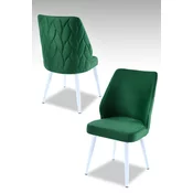 HANAH HOME Set 2 stolice Pufi Green White