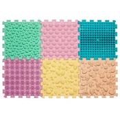 Ortek Masažna podloga Puzzle Mix Pastel 6 elementov