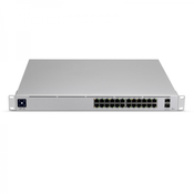 Ubiquiti UniFi Pro 24-Port PoE Upravljano L2/L3 Gigabit Ethernet (10/100/1000) Podrška za napajanje putem Etherneta (PoE) 1U Srebro