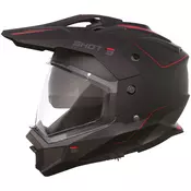 Enduro motociklisticka kaciga Shot Trek Rally mat crno-crvena