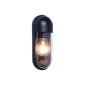 Viokef Zunanja stenska svetilka Cap, črna, višina 24 cm - Plastika
