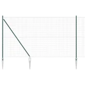 Vidaxl Zunanja evro ograja s konicami 10 x 1,6 m Jeklo s PVC premazom