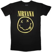 Nirvana Yellow Happy Face Dress Black S Ženske Majica